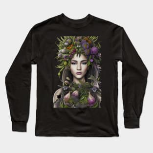 Flora goddess of nature Long Sleeve T-Shirt